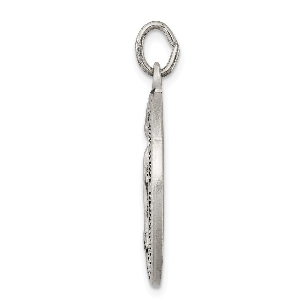 Million Charms 925 Sterling Silver Antiqued Religious Miraculous Medal