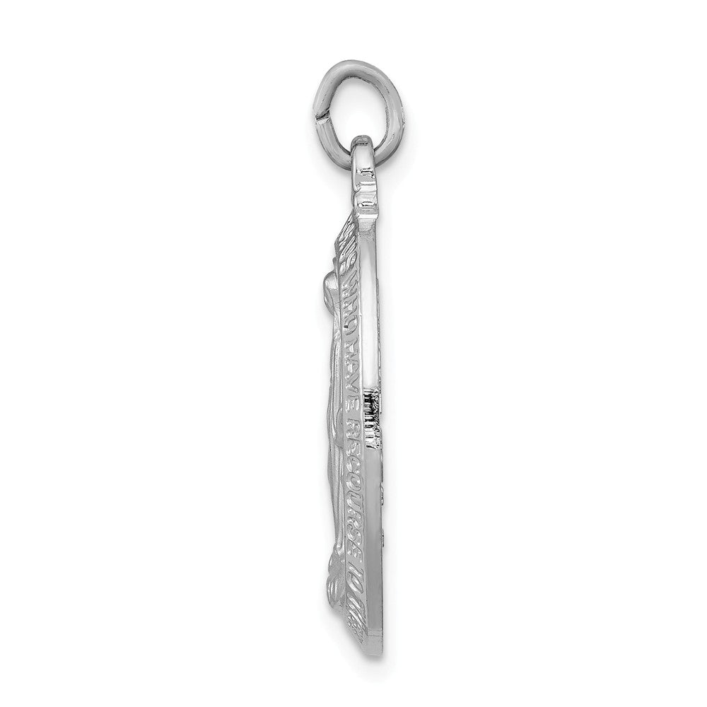 Million Charms 925 Sterling Silver Rhodium-Plated Religious Miraculous Medal