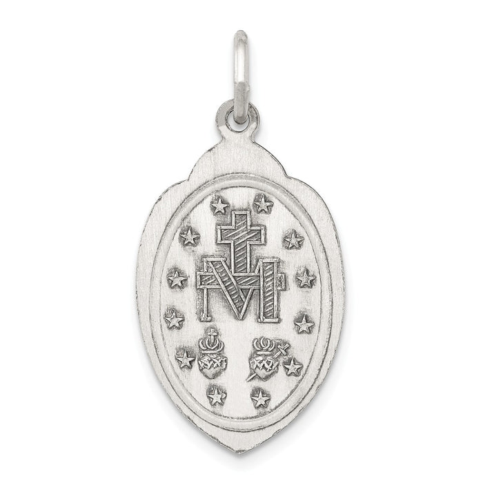 Million Charms 925 Sterling Silver Antiqued Religious Miraculous Medal