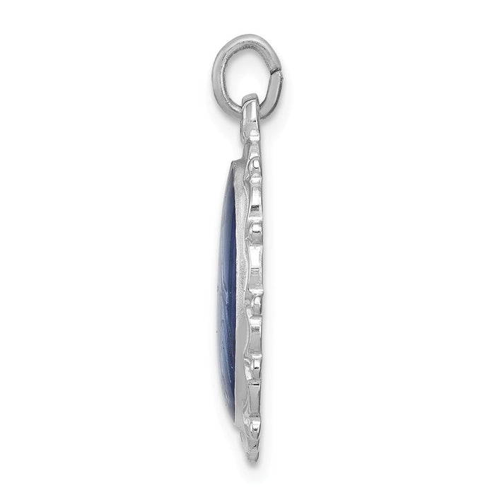 Million Charms 925 Sterling Silver Rhodium-Plated Religious Miraculous Medal