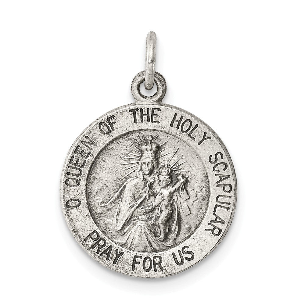 Million Charms 925 Sterling Silver Queen Of The Holy Scapular Medal