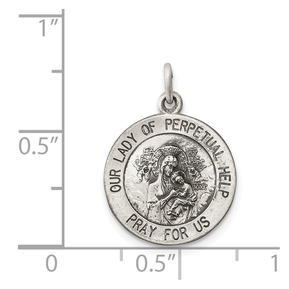 Million Charms 925 Sterling Silver Relgious Our Lady Of Perpetual Help Medal
