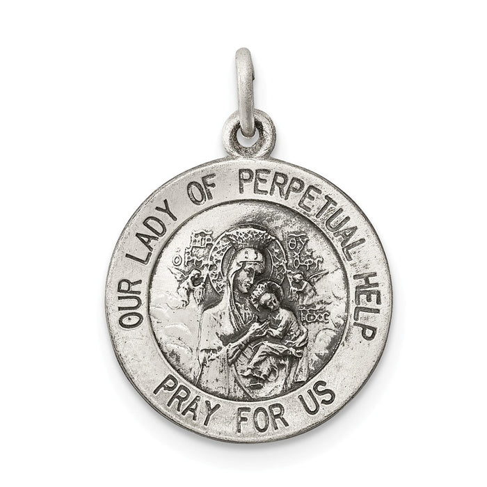 Million Charms 925 Sterling Silver Relgious Our Lady Of Perpetual Help Medal