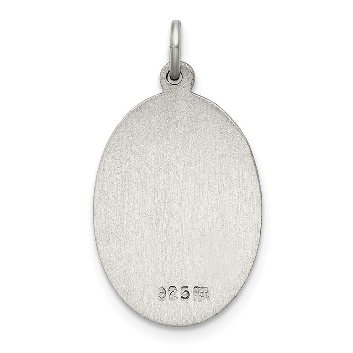 Million Charms 925 Sterling Silver Antiqued Relgious Our Lady Of Perpetual Help Oval Medal