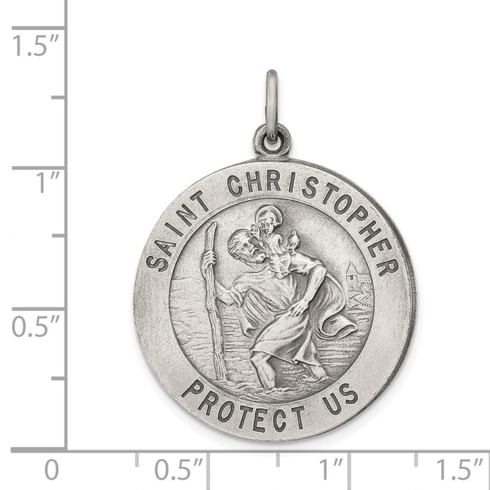 Million Charms 925 Sterling Silver Religious Saint Christopher Medal