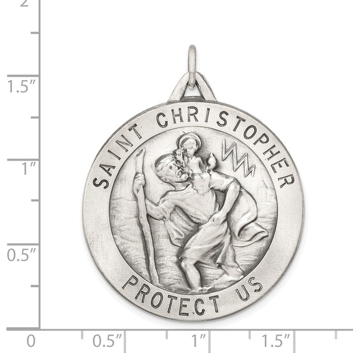 Million Charms 925 Sterling Silver Religious Saint Christopher Medal