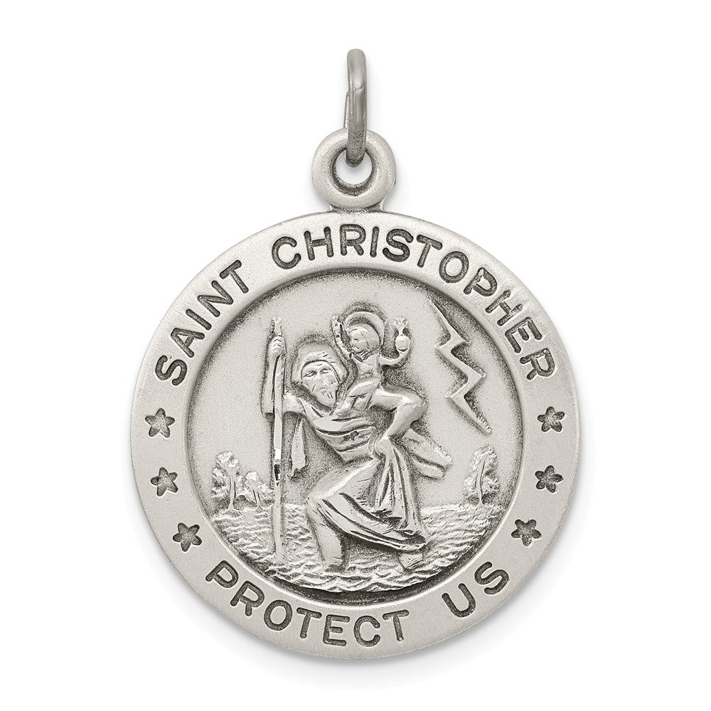 Million Charms 925 Sterling Silver Religious Saint Christopher Medal