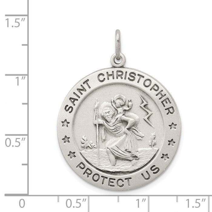 Million Charms 925 Sterling Silver Religious Saint Christopher Medal