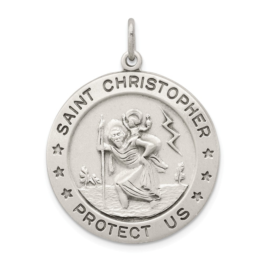 Million Charms 925 Sterling Silver Religious Saint Christopher Medal