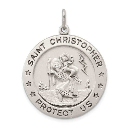 Million Charms 925 Sterling Silver Religious Saint Christopher Medal
