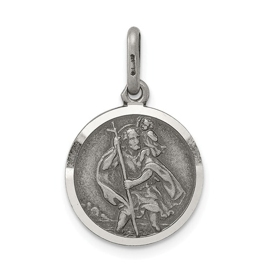 Million Charms 925 Sterling Silver Religious Saint Christopher Medal