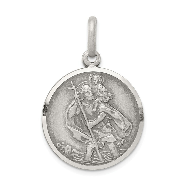 Million Charms 925 Sterling Silver Religious Saint Christopher Medal