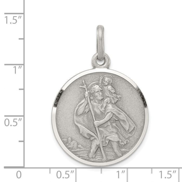 Million Charms 925 Sterling Silver Religious Saint Christopher Medal