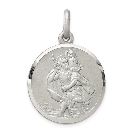 Million Charms 925 Sterling Silver Religious Saint Christopher Medal