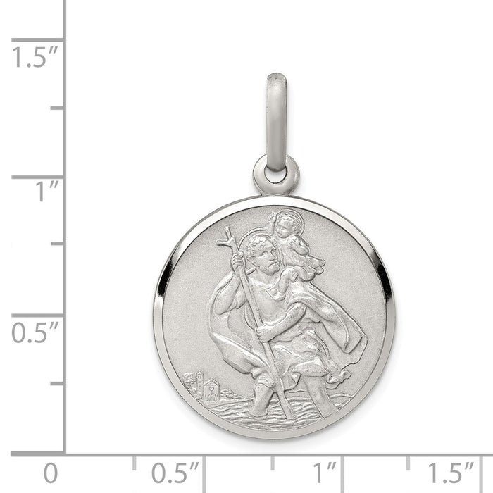 Million Charms 925 Sterling Silver Religious Saint Christopher Medal