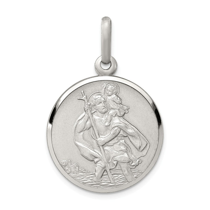 Million Charms 925 Sterling Silver Religious Saint Christopher Medal