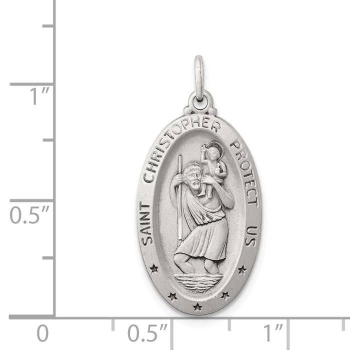 Million Charms 925 Sterling Silver Religious Saint Christopher Medal
