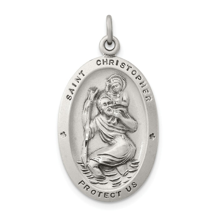 Million Charms 925 Sterling Silver Religious Saint Christopher Medal