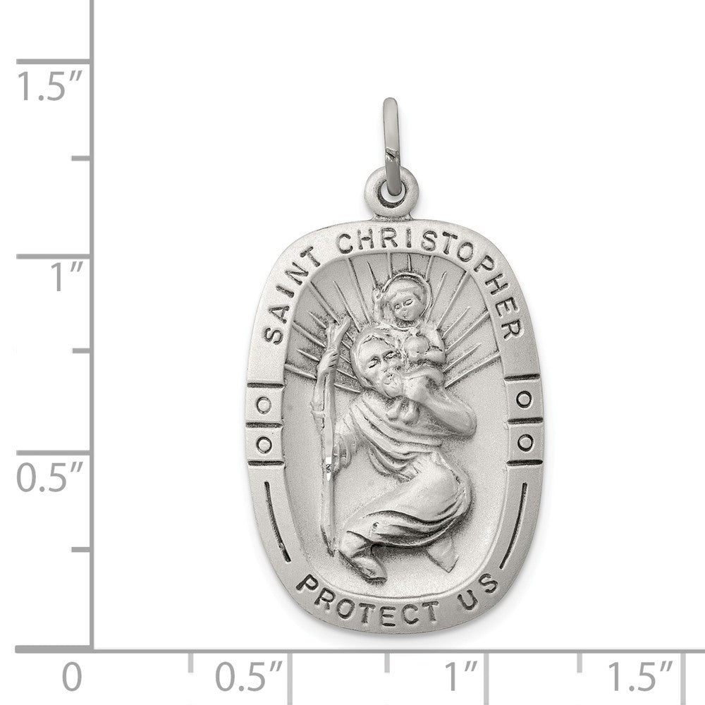 Million Charms 925 Sterling Silver Religious Saint Christopher Medal