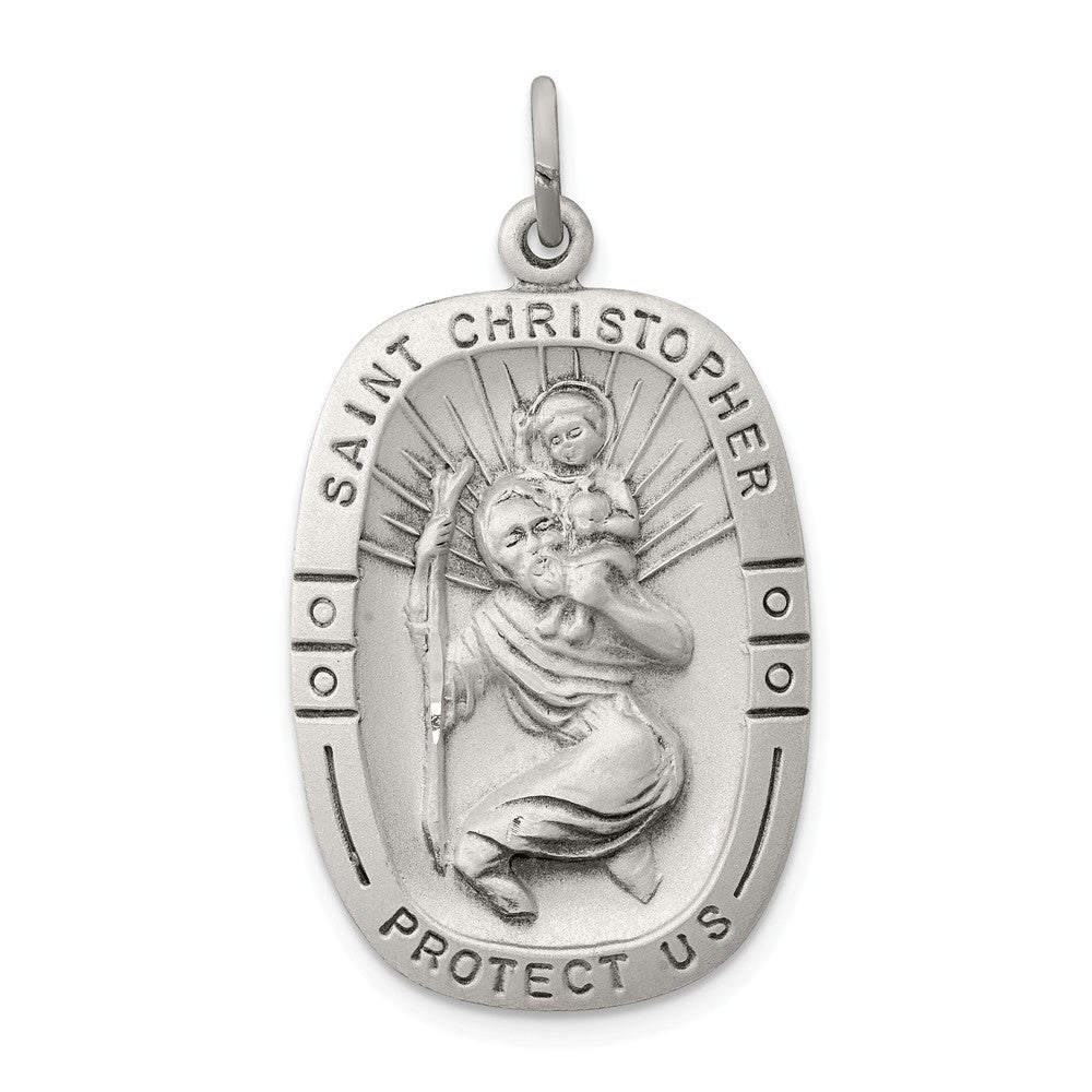 Million Charms 925 Sterling Silver Religious Saint Christopher Medal