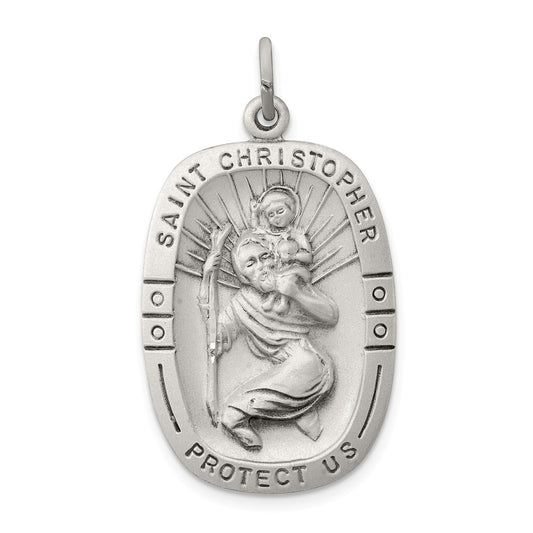 Million Charms 925 Sterling Silver Religious Saint Christopher Medal
