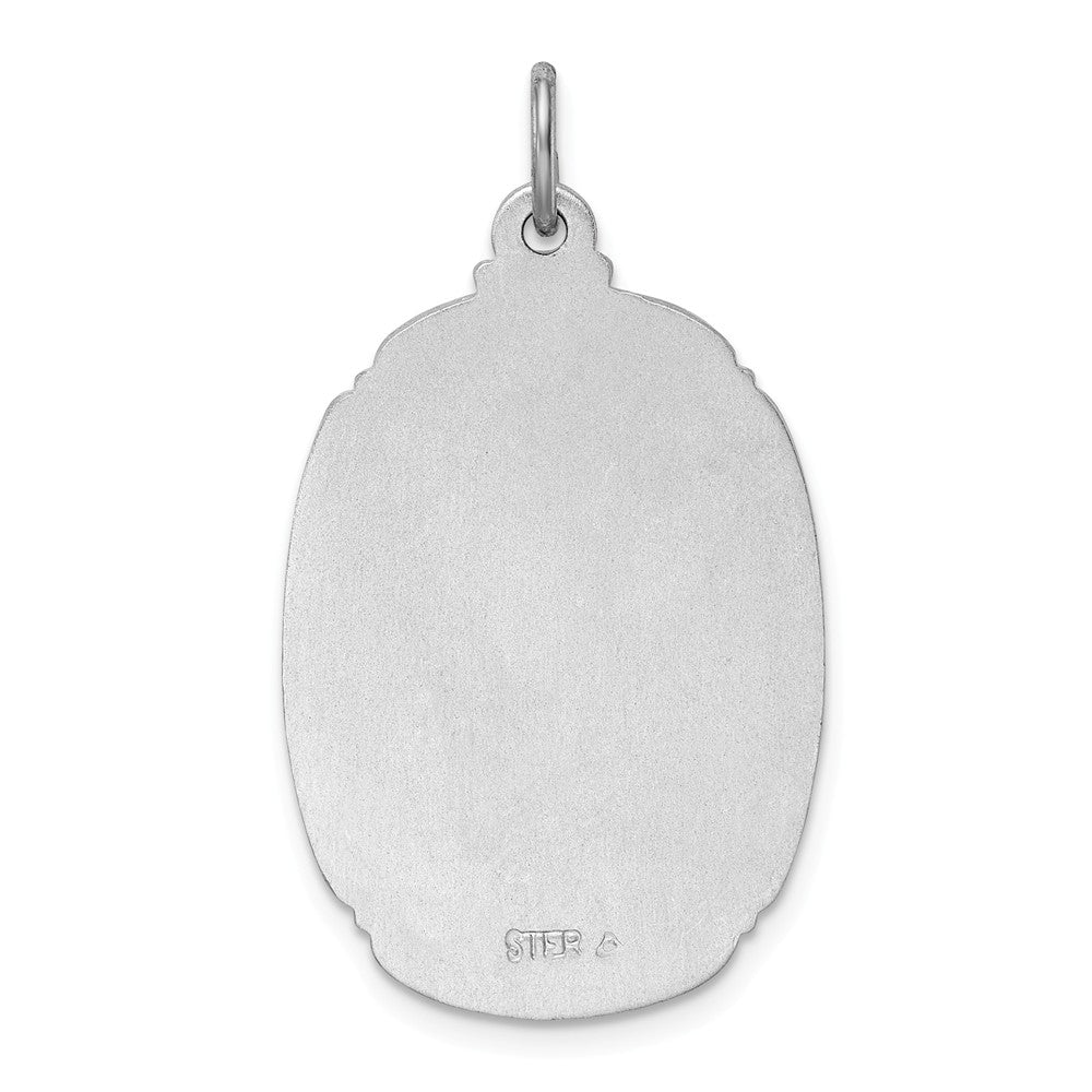Million Charms 925 Sterling Silver Rhodium-Plated Religious Saint Christopher Medal