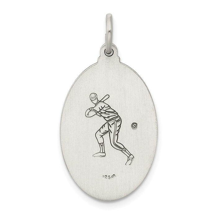 Million Charms 925 Sterling Silver Religious Saint Christopher Sports Baseball Medal