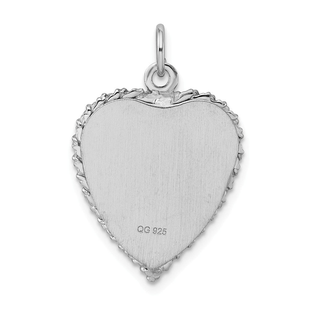 Million Charms 925 Sterling Silver Rhodium-Plated Sweet Sixteen Disc Charm