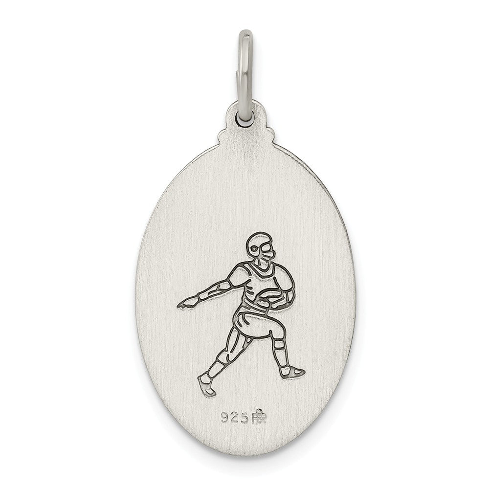 Million Charms 925 Sterling Silver St.Christopher Sports Football Medal