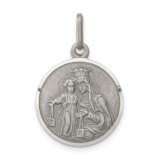 Million Charms 925 Sterling Silver Relgious Our Lady Of Mount Carmel Medal