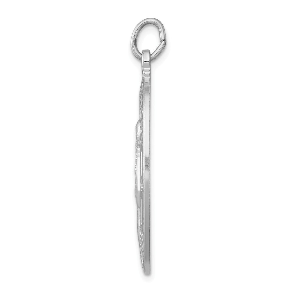 Million Charms 925 Sterling Silver Rhodium-Plated Religious Saint Anthony Medal