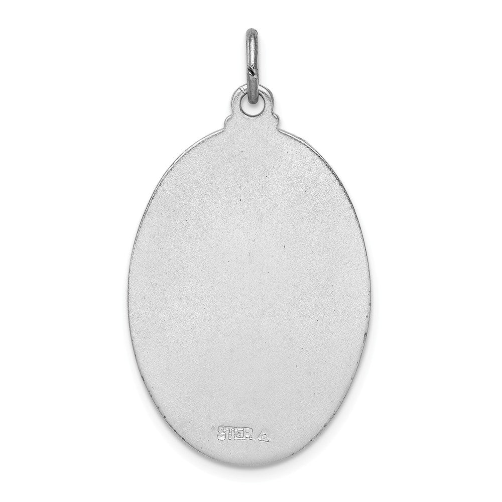 Million Charms 925 Sterling Silver Rhodium-Plated Religious Saint Anthony Medal
