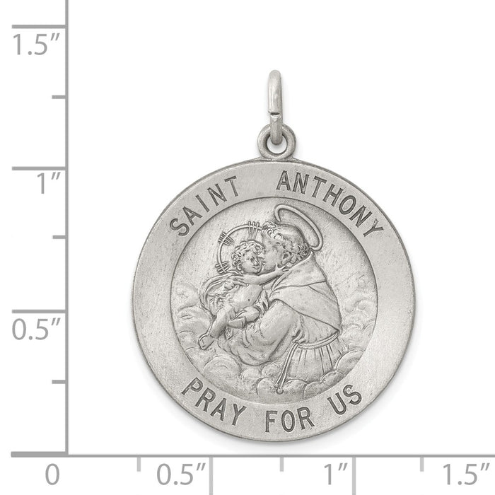 Million Charms 925 Sterling Silver Antiqued Religious Saint Anthony Medal
