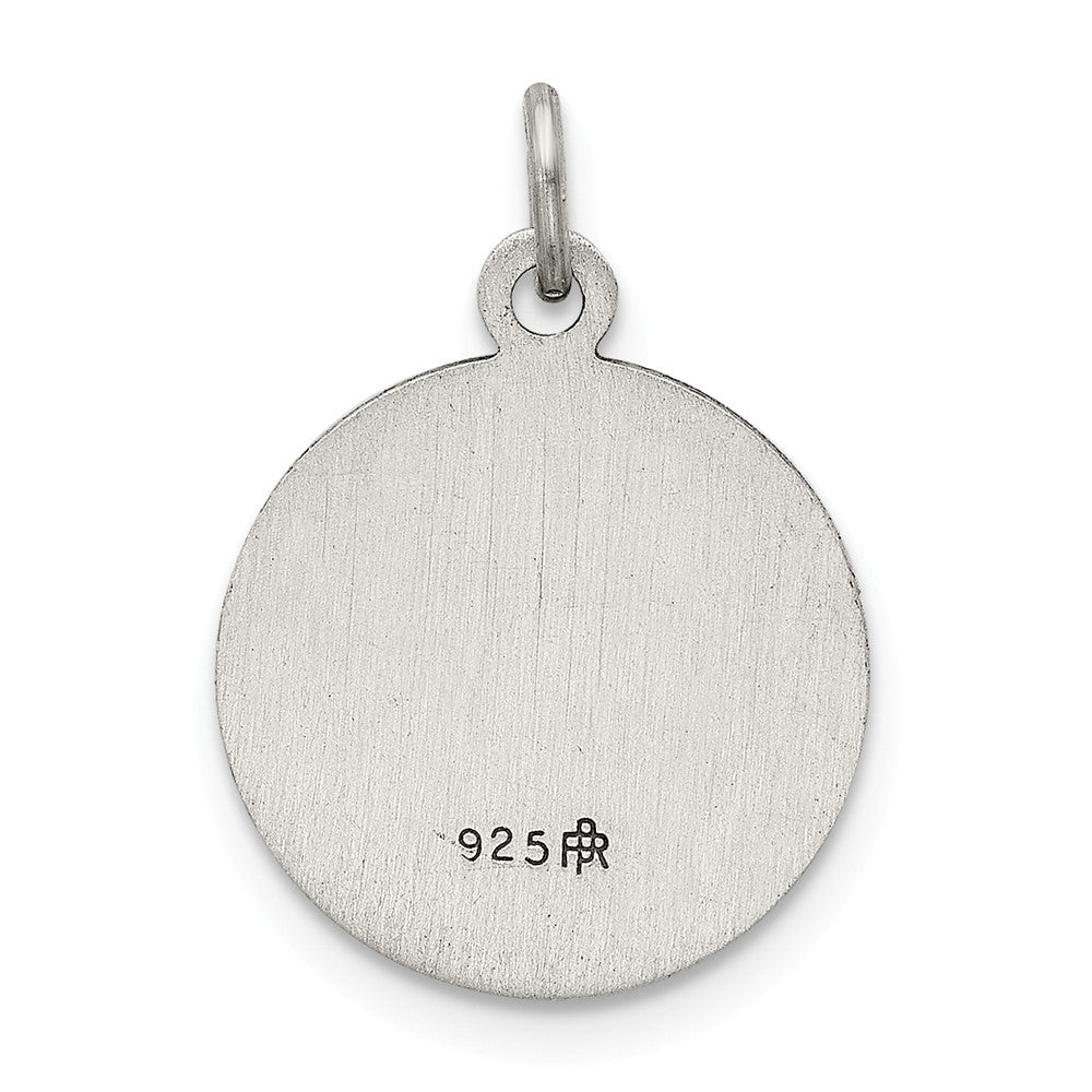 Million Charms 925 Sterling Silver Antiqued Religious Saint Barbara Medal