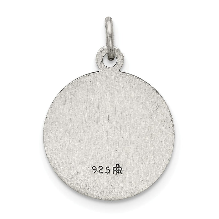 Million Charms 925 Sterling Silver Antiqued Religious Saint Barbara Medal