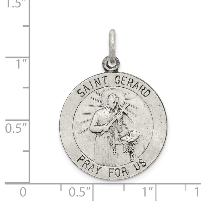 Million Charms 925 Sterling Silver Religious Saint Gerard Medal