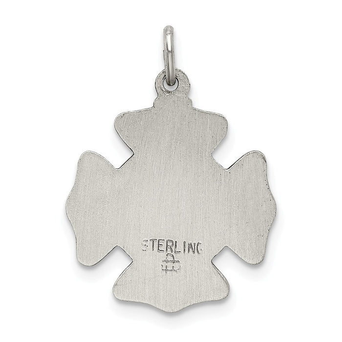 Million Charms 925 Sterling Silver Religious Saint Florian Badge Medal