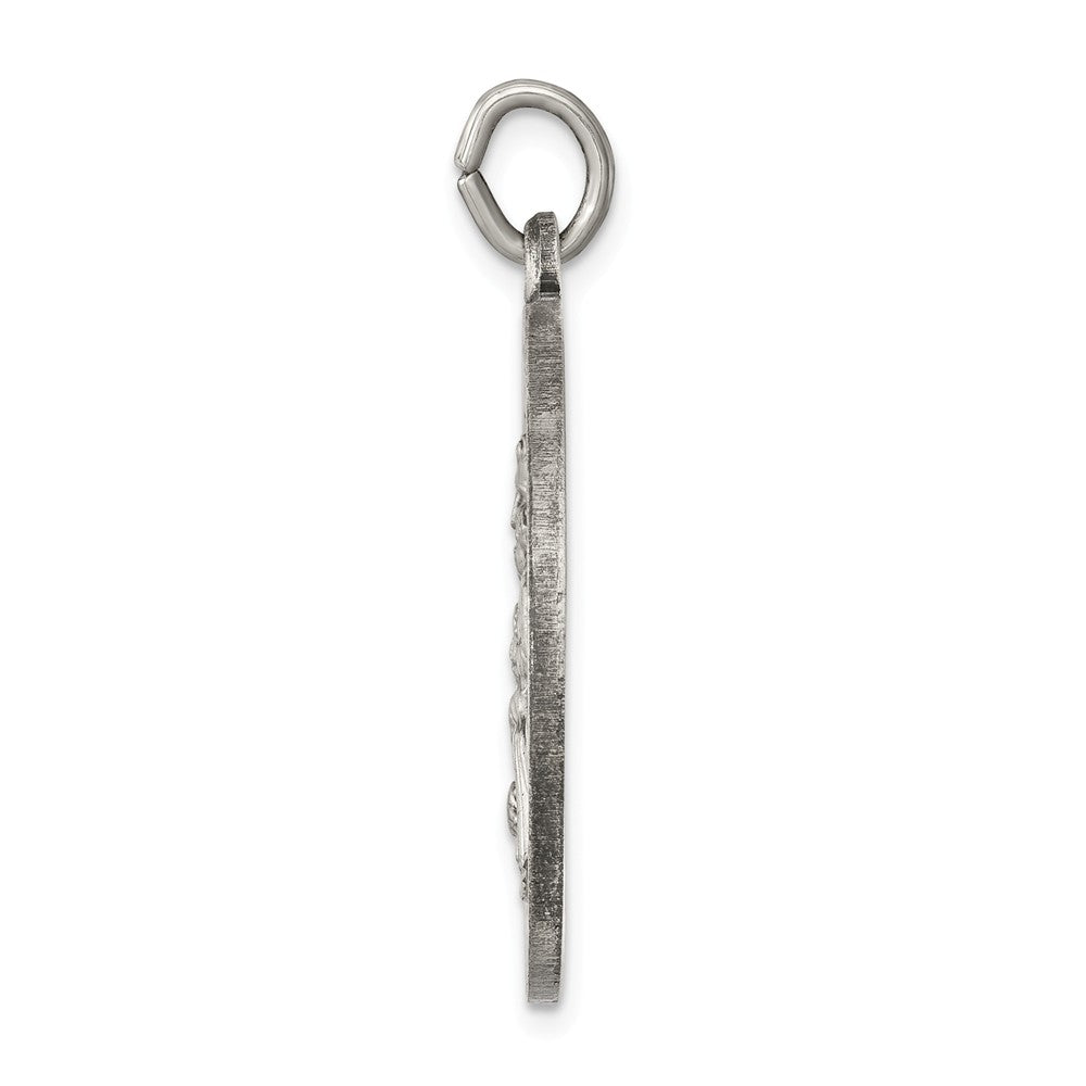 Million Charms 925 Sterling Silver Antiqued Religious Saint Joseph Medal