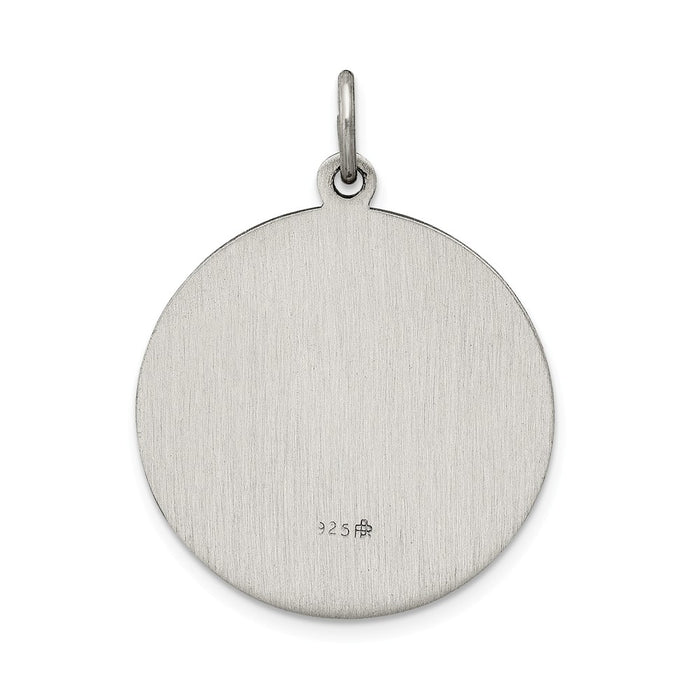 Million Charms 925 Sterling Silver Antiqued Religious Saint Joseph Medal