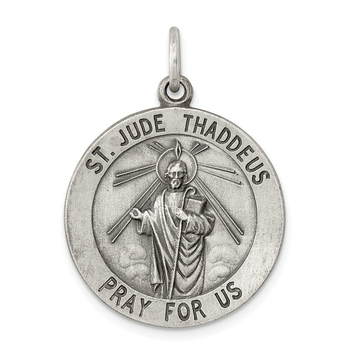 Million Charms 925 Sterling Silver Religious Saint Jude Thaddeus Medal