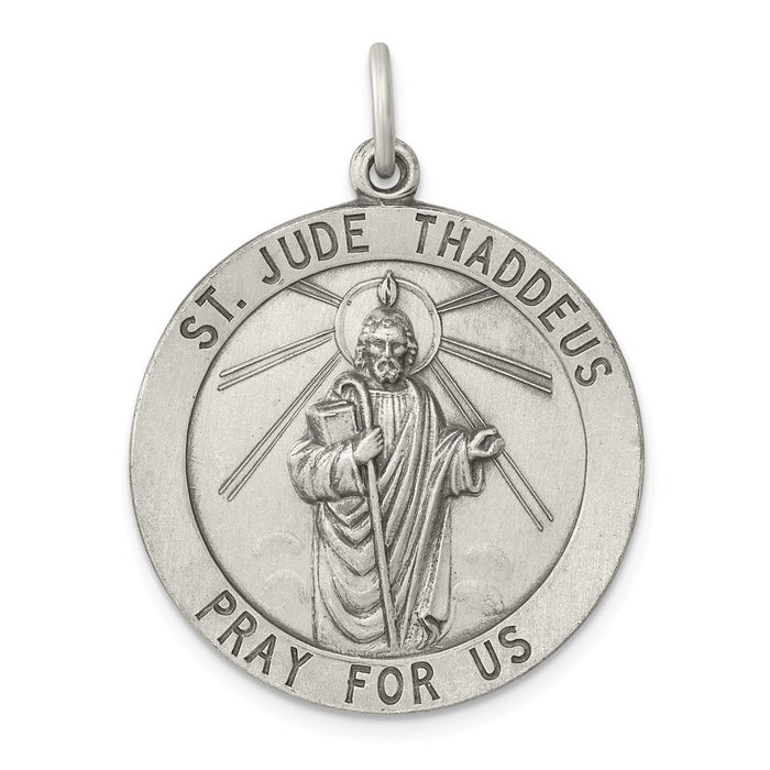 Million Charms 925 Sterling Silver Religious Saint Jude Thaddeus Medal