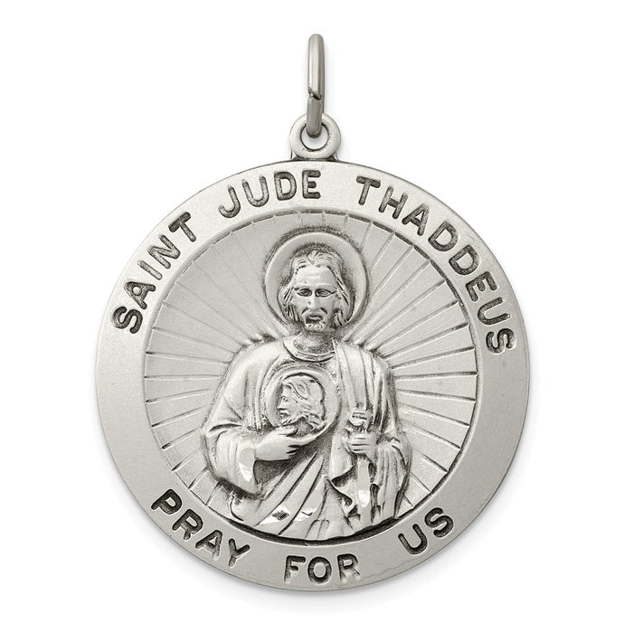 Million Charms 925 Sterling Silver Religious Saint Jude Thaddeus Medal