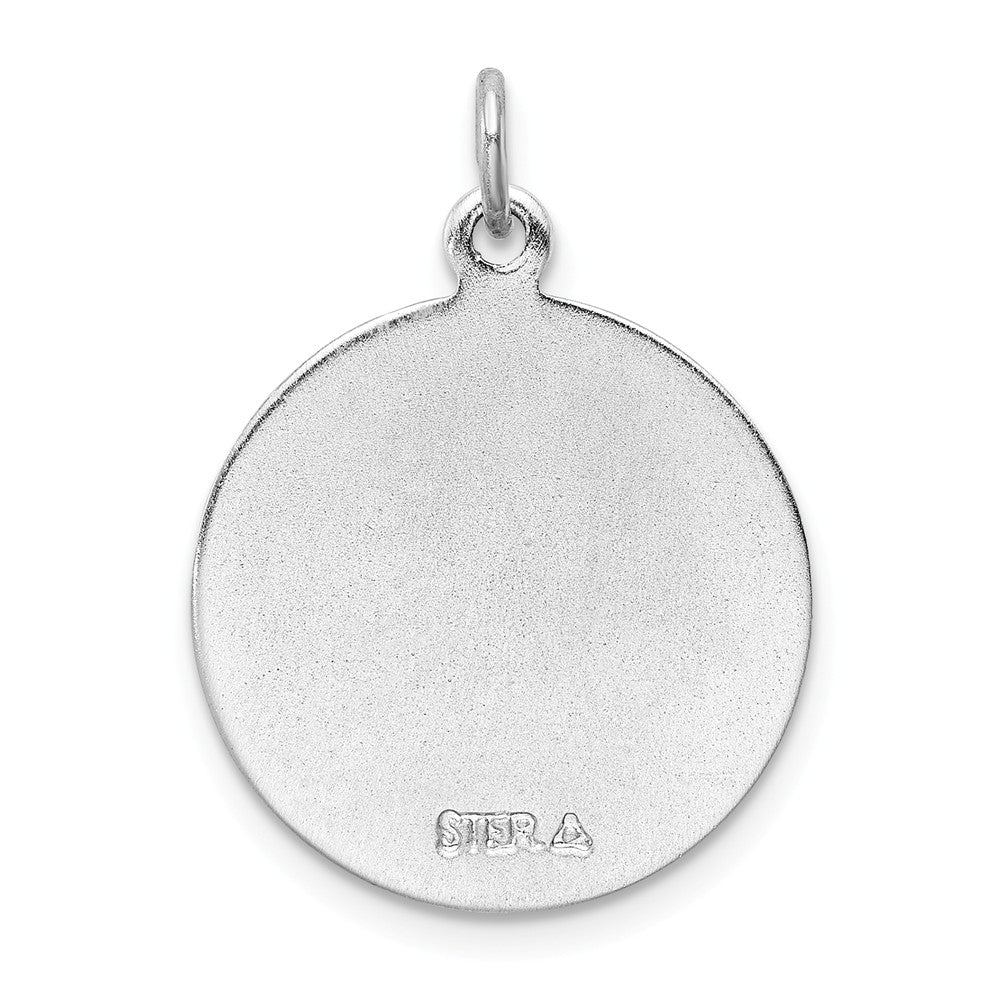 Million Charms 925 Sterling Silver Rhodium-Plated Religious Saint Jude Thaddeus Medal
