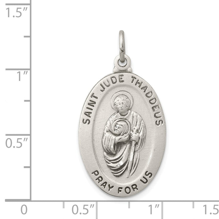 Million Charms 925 Sterling Silver Religious Saint Jude Thaddeus Medal