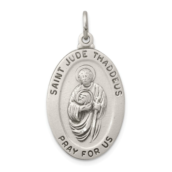 Million Charms 925 Sterling Silver Religious Saint Jude Thaddeus Medal