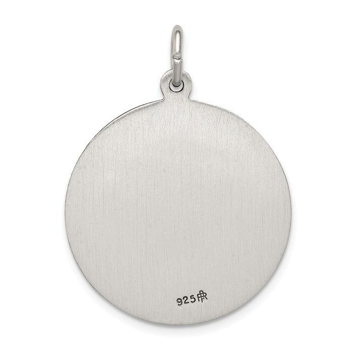 Million Charms 925 Sterling Silver Antiqued Religious Saint Michael Medal