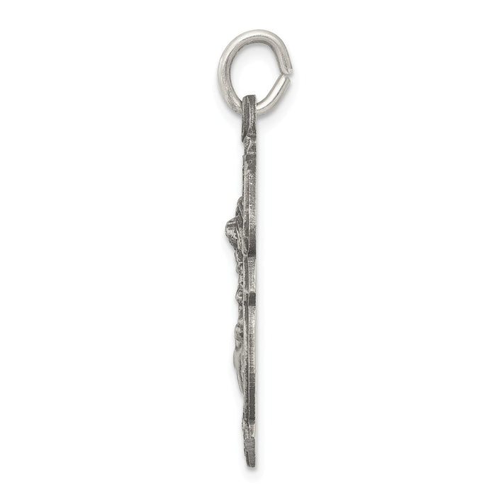 Million Charms 925 Sterling Silver Religious Saint Michael Badge Medal