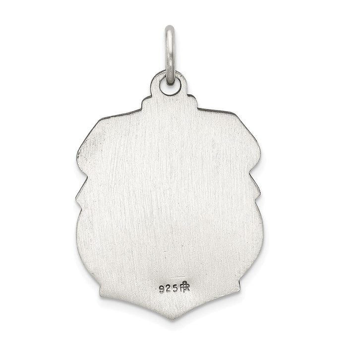 Million Charms 925 Sterling Silver Religious Saint Michael Badge Medal