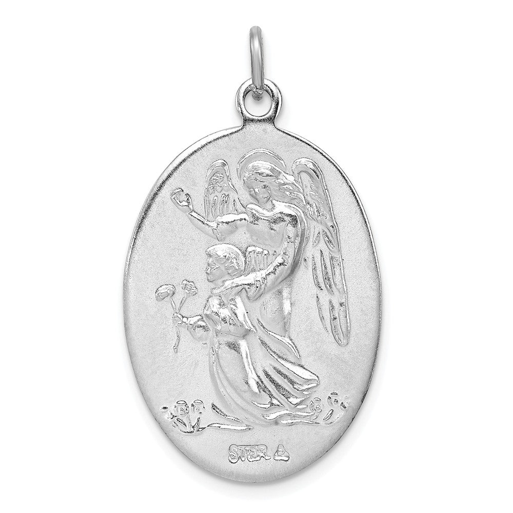 Million Charms 925 Sterling Silver Reversible Rhodium-Plated & Vermeil Religious Saint Michael Medal