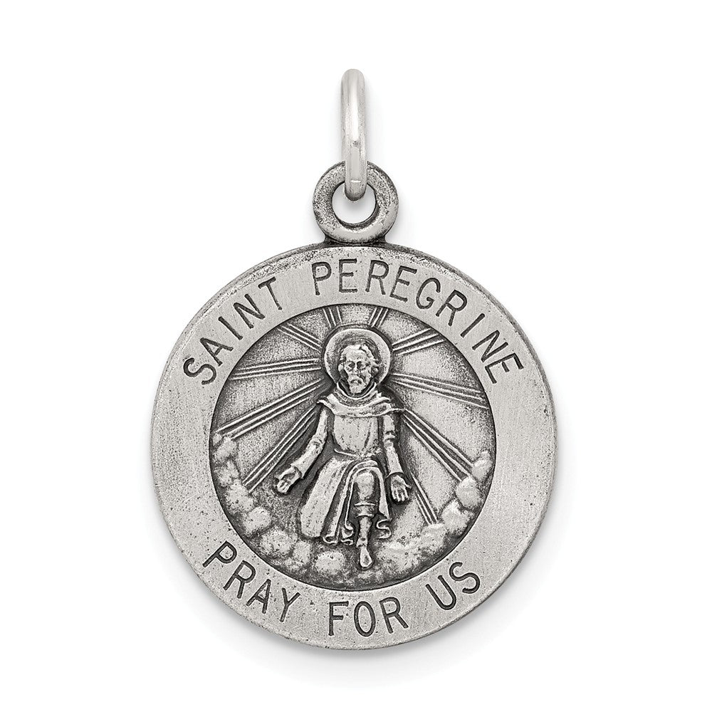Million Charms 925 Sterling Silver Religious Saint Peregrine Medal